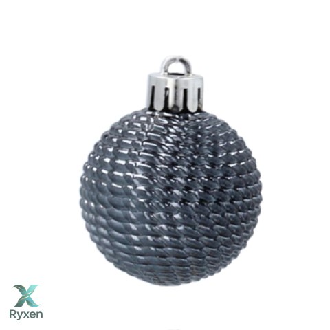 Zestaw 16 Eleganckich Bombek Kamai Christmas Decoration® o Średnicy 4 cm - Kolor Antracyt Kamai Christmas Decorations