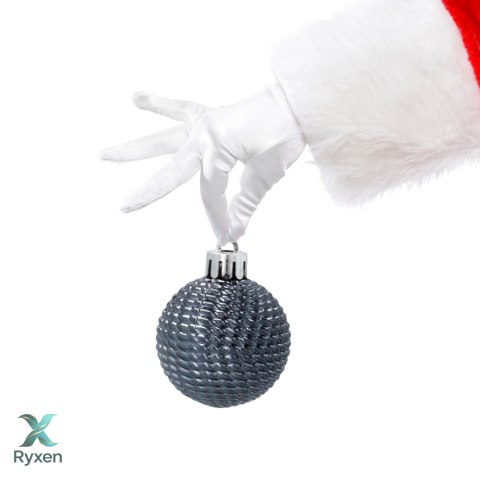 Zestaw 16 Eleganckich Bombek Kamai Christmas Decoration® o Średnicy 4 cm - Kolor Antracyt Kamai Christmas Decorations