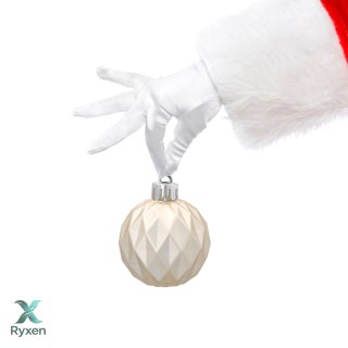 Zestaw 16 Eleganckich Bombek Kamai Christmas Decoration® o Średnicy 4 cm - Kolor Szampański Kamai Christmas Decorations