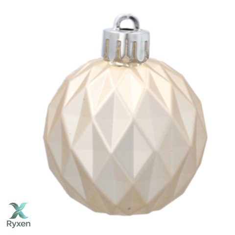 Zestaw 16 Eleganckich Bombek Kamai Christmas Decoration® o Średnicy 4 cm - Kolor Szampański Kamai Christmas Decorations