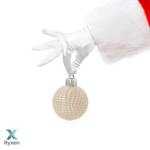 Zestaw 16 Eleganckich Bombek Kamai Christmas Decoration® o Średnicy 4 cm - Kolor Szampański Kamai Christmas Decorations