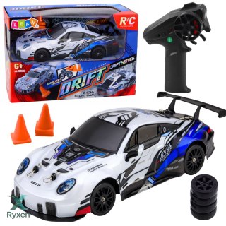 Auto Do Driftu Zdalnie Sterowane RC Wymienne Koła 4WD Niebieskie 1:24 LEAN TOYS