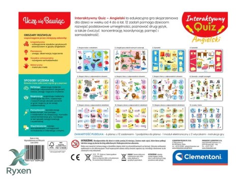 Gra edukacyjna Interaktywny Quiz Angielski Język Polski Clementoni 50943 CLEMENTONI