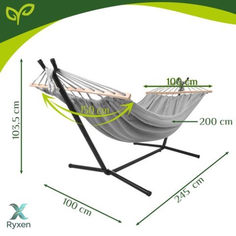 Hamak ogrodowy 200x150cm Gardlov ze stelażem 27293 ISO TRADE