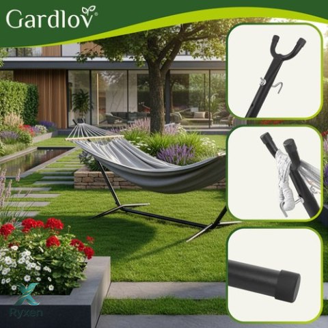 Hamak ogrodowy 200x150cm Gardlov ze stelażem 27293 ISO TRADE