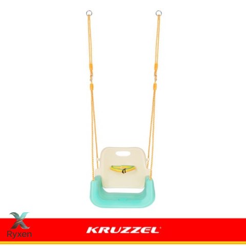 Huśtawka dla dzieci 3w1 kremowo-turkusowa Kruzzel KRUZZEL