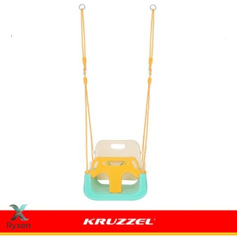 Huśtawka dla dzieci 3w1 kremowo-turkusowa Kruzzel KRUZZEL