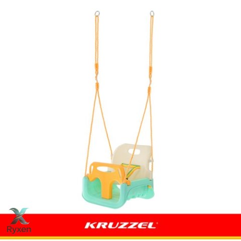 Huśtawka dla dzieci 3w1 kremowo-turkusowa Kruzzel KRUZZEL