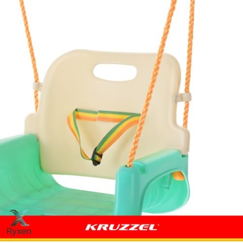 Huśtawka dla dzieci 3w1 kremowo-turkusowa Kruzzel KRUZZEL