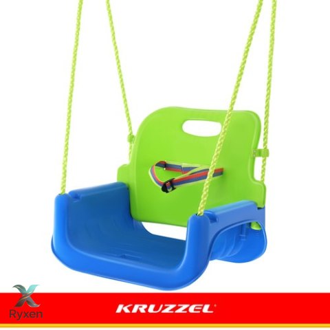 Huśtawka dla dzieci 3w1 zielono-niebieska Kruzzel KRUZZEL