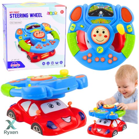 Kierownica Edukacyjna Interaktywna Muzyczna Symulator z Projektorem LEAN TOYS
