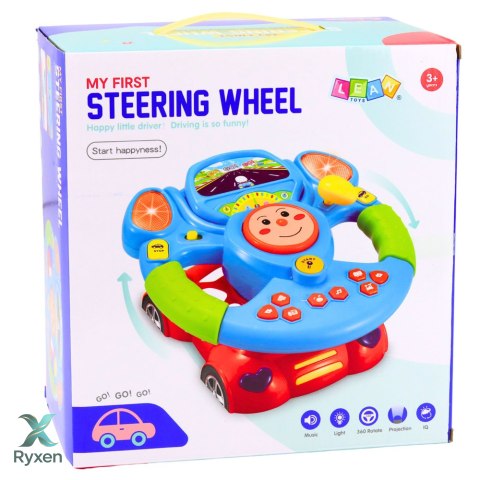 Kierownica Edukacyjna Interaktywna Muzyczna Symulator z Projektorem LEAN TOYS