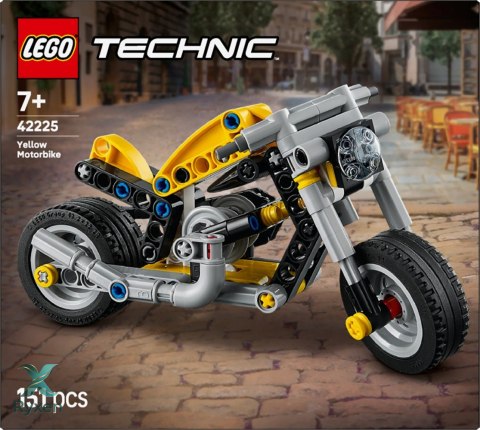 Klocki technic 42225 Żółty motocykl LEGO