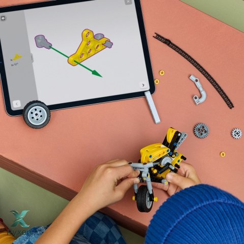 Klocki technic 42225 Żółty motocykl LEGO