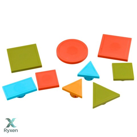 Kreatywne Puzzle Geometryczne Mozaika Układanka Edukacyjna 35 el. LEAN TOYS