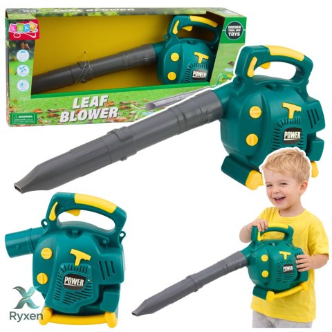 Ogrodowa Dmuchawa Do Liści Dla Dzieci Dmucha Dźwięki Zielona LEAN TOYS