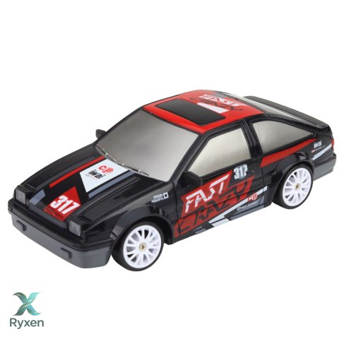 Samochód Do Driftu Zdalnie Sterowany RC Coupe Wymienne Koła Czarny 1:24 LEAN TOYS