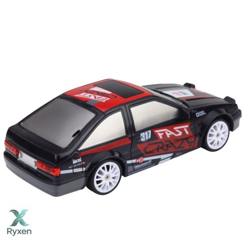 Samochód Do Driftu Zdalnie Sterowany RC Coupe Wymienne Koła Czarny 1:24 LEAN TOYS