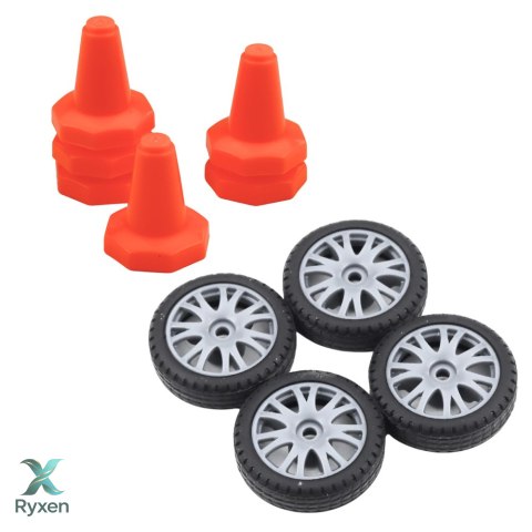 Samochód Do Driftu Zdalnie Sterowany RC Coupe Wymienne Koła Czarny 1:24 LEAN TOYS