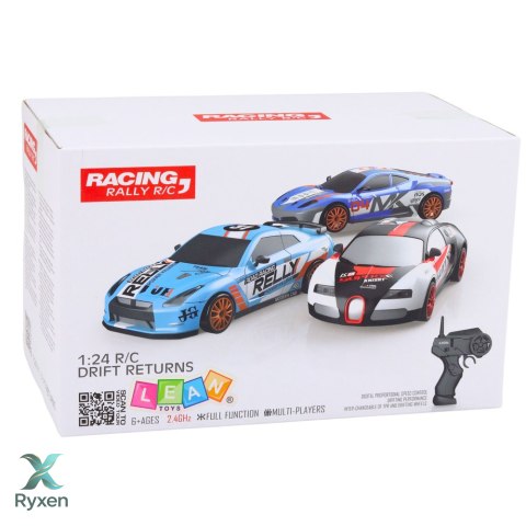Samochód Do Driftu Zdalnie Sterowany RC Coupe Wymienne Koła Czarny 1:24 LEAN TOYS