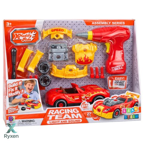 Zestaw Do Tuningu Auta Samochód Do Skręcania Wkrętarka Światła LEAN TOYS