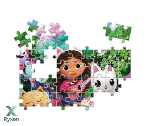 Zestaw Edukacyjny Puzzle Memo Klocki KOCI DOMEK GABI Clementoni 18319 CLEMENTONI
