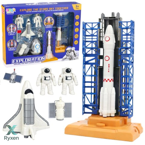 Zestaw Kosmiczny Kosmonauci Wieża Startowa Rakieta Wahadłowiec LEAN TOYS