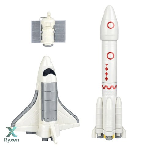 Zestaw Kosmiczny Kosmonauci Wieża Startowa Rakieta Wahadłowiec LEAN TOYS