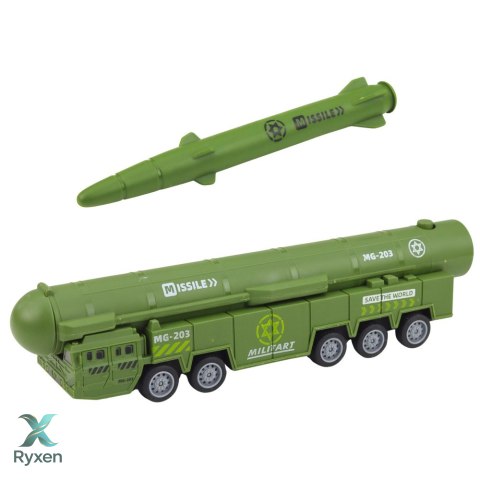 Zestaw Militarny Ciężarówka Myśliwce Z Napędem Wyrzutnia Rakiet LEAN TOYS