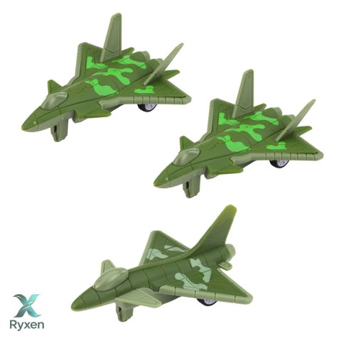 Zestaw Militarny Ciężarówka Myśliwce Z Napędem Wyrzutnia Rakiet LEAN TOYS