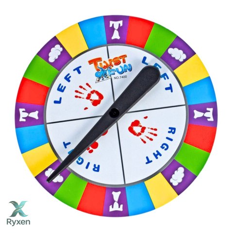 Gra Zręcznościowa Ruchowa Rodzinna Twist Fun Mata Koło Losujące LEAN TOYS