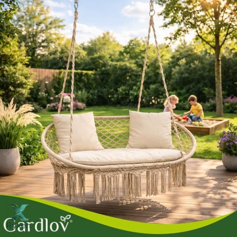 Huśtawka bocianie gniazdo podwójna kremowa Gardlov GARDLOV