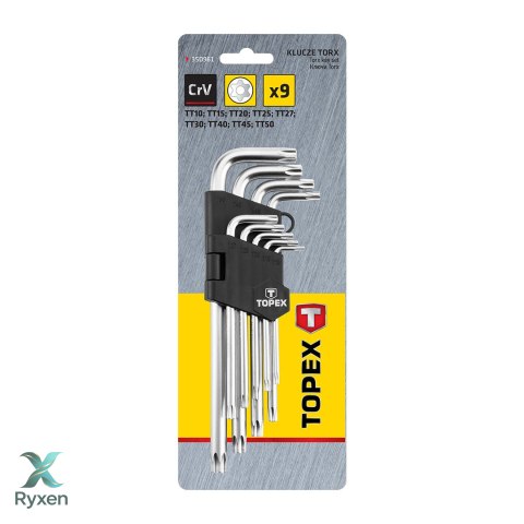 Klucze Torx T10-T50, zestaw 9 szt. TOPEX