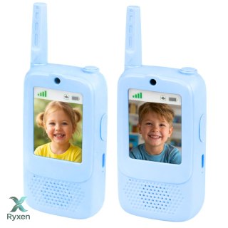 Krótkofalówki Dla Dzieci Wideo Rozmowa Nagrywanie Aparat Niebieskie LEAN TOYS