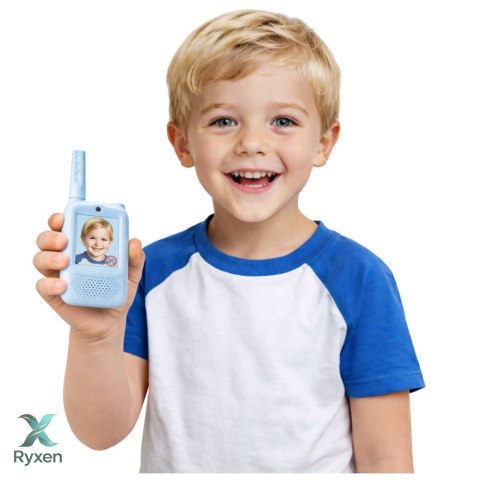 Krótkofalówki Dla Dzieci Wideo Rozmowa Nagrywanie Aparat Niebieskie LEAN TOYS