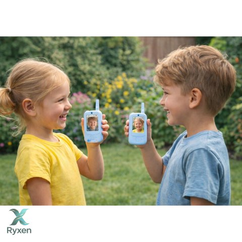 Krótkofalówki Dla Dzieci Wideo Rozmowa Nagrywanie Aparat Niebieskie LEAN TOYS