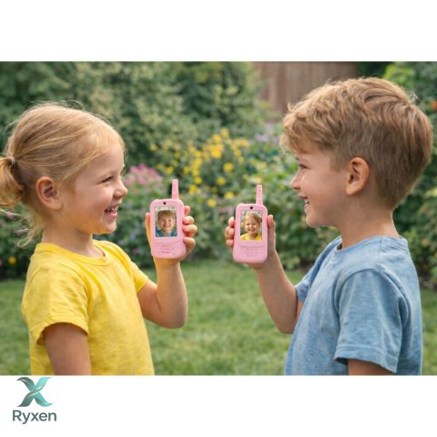 Krótkofalówki Dla Dzieci Wideo Rozmowa Nagrywanie Aparat Różowe LEAN TOYS