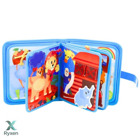 Książeczka Edukacyjna Sensoryczna Filcowa 3D Arka Noego Zwierzęta LEAN TOYS