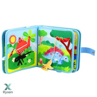 Książeczka Edukacyjna Sensoryczna Filcowa 3D Dinozaury LEAN TOYS