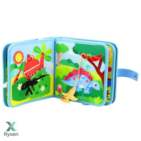 Książeczka Edukacyjna Sensoryczna Filcowa 3D Dinozaury LEAN TOYS