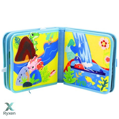 Książeczka Edukacyjna Sensoryczna Filcowa 3D Dinozaury LEAN TOYS