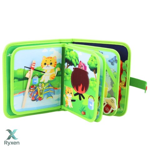 Książeczka Edukacyjna Sensoryczna Filcowa 3D Dzikie Zwierzęta LEAN TOYS