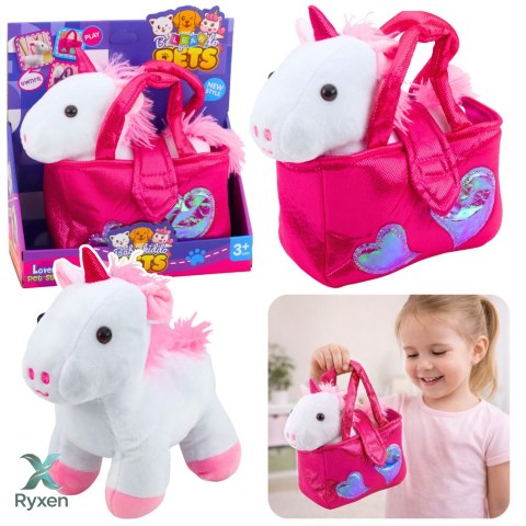 Pluszowa Maskotka Przytulanka Jednorożec W Torebce Biały 25cm LEAN TOYS