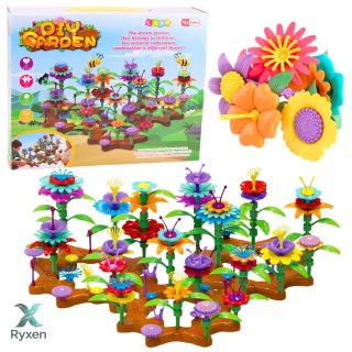 Zestaw Klocki Konstrukcyjne Kwiaty DIY Kreatywny Ogród 148 el. LEAN TOYS