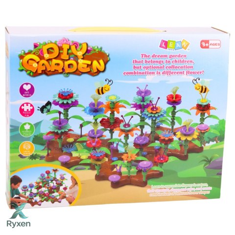 Zestaw Klocki Konstrukcyjne Kwiaty DIY Kreatywny Ogród 148 el. LEAN TOYS