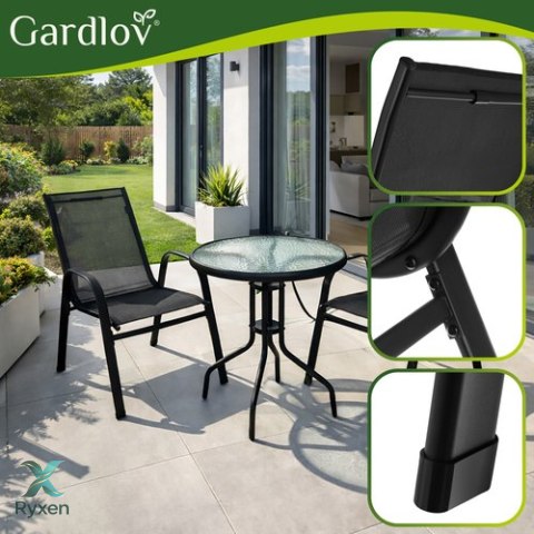 Zestaw mebli balkonowych-stolik+ 2 krzesła Gardlov GARDLOV