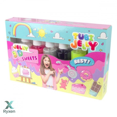 Zestaw tubi jelly 6 kolorów - słodycze TUBAN
