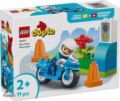 Klocki duplo 10471 niebieski motocykl policyjny LEGO