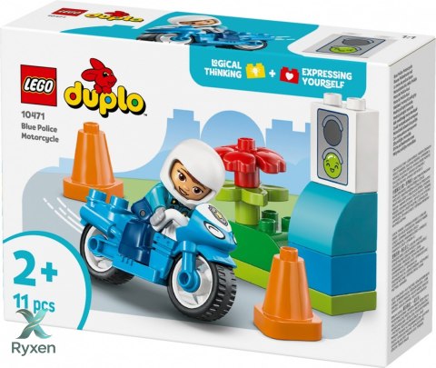 Klocki duplo 10471 niebieski motocykl policyjny LEGO