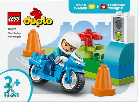 Klocki duplo 10471 niebieski motocykl policyjny LEGO